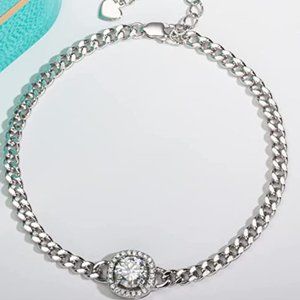 Elegant 1 carat Adjustable Moissanite Bracelet With GRA Certificate